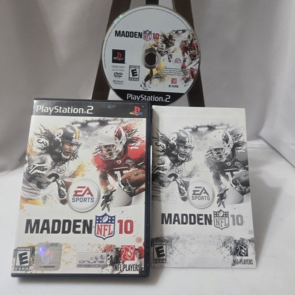 Madden NFL 10 (Sony PlayStation 2, PS2, 2009) w/Manual